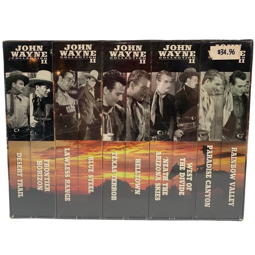 John Wayne Collection II - 10 Pack‎ (VHS/EP, 1997, 10-Tape Set) Brand New Sealed